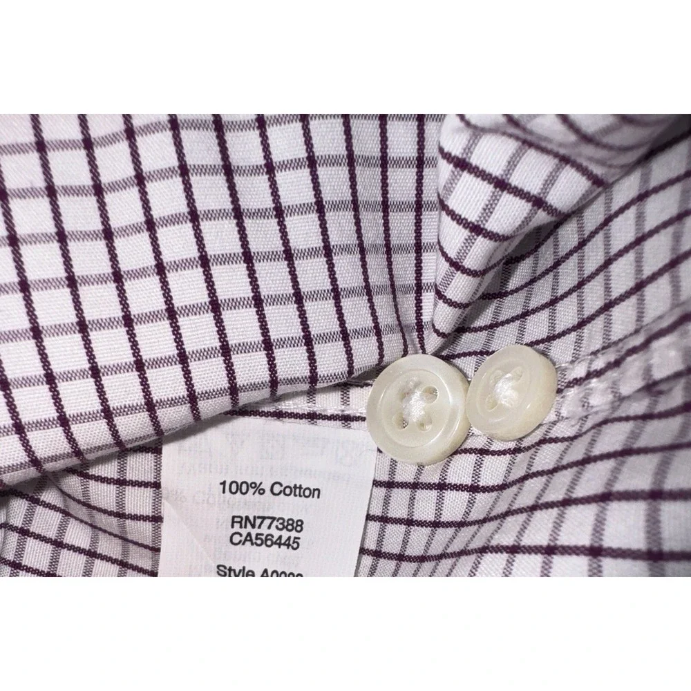 J Crew Thompson Shirtings Wrinkle Free Long Sleeve Check Shirt Mens M 15-15.5